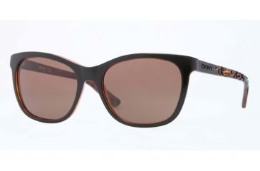 Image of DKNY DY4115 Progressive Prescription Sunglasses DY4115-363973-56 - Lens Diameter 56 mm, Frame Color Top Black On Tr Havana