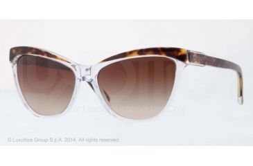Image of DKNY DY4116 Sunglasses 353313-56 - Tortoise Transparent Frame, Brown Gradient Lenses