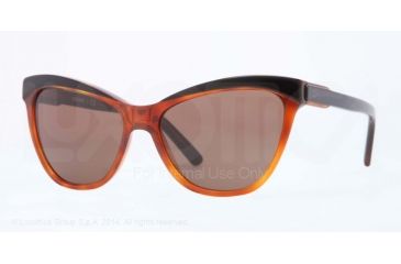 Image of DKNY DY4116 Sunglasses 363973-56 - Top Black On Tr Havana Frame, Brown Lenses
