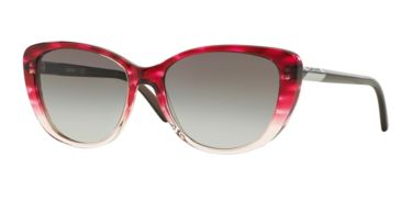 Image of DKNY DY4121 Single Vision Prescription Sunglasses DY4121-366211-56 - Lens Diameter 56 mm, Frame Color Tr Pink Grad Striped Fuxia