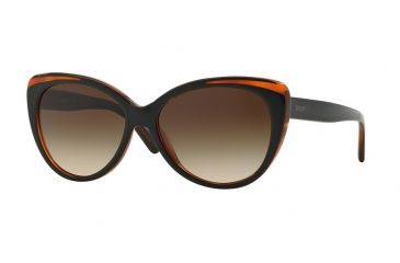 Image of DKNY DY4125 Progressive Prescription Sunglasses DY4125-363913-57 - Lens Diameter 57 mm, Frame Color Top Black On Havana