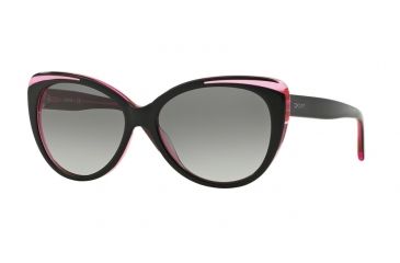 Image of DKNY DY4125 Progressive Prescription Sunglasses DY4125-366611-57 - Lens Diameter 57 mm, Frame Color Top Black On Pink Tr