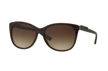 Image of DKNY DY4126 Progressive Prescription Sunglasses DY4126-366713-57 - Lens Diameter 57 mm, Frame Color Brown Rule/brown Transp