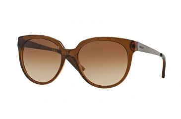 Image of DKNY DY4128 Sunglasses 367513-56 - Brown/brown Transparent Frame, Brown Gradient Lenses