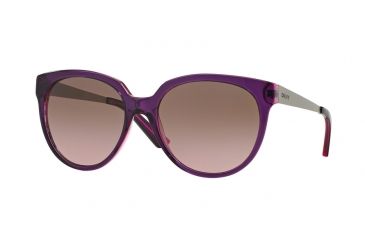 Image of DKNY DY4128 Sunglasses 367614-56 - Violet/violet Transparent Frame, Violet Gradient Brown Lenses