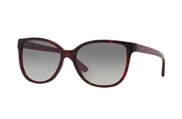 Image of DKNY DY4129 Sunglasses 367211-57 - Violet/tortoise Frame, Grey Gradient Lenses