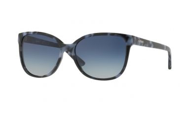 Image of DKNY DY4129 Sunglasses 37444L-57 - Pearl Navy Tortoise Frame, Blue Gradient Lenses