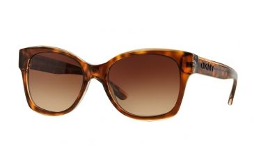 Image of DKNY DY4132 Sunglasses 368713-55 - Dark Tortoise Crystal Frame, Dark Brown Gradient Lenses