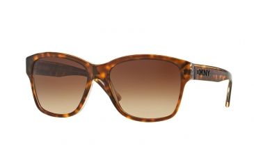 Image of DKNY DY4134 Sunglasses 368713-57 - Dark Tortoise Crystal Frame, Dark Brown Gradient Lenses