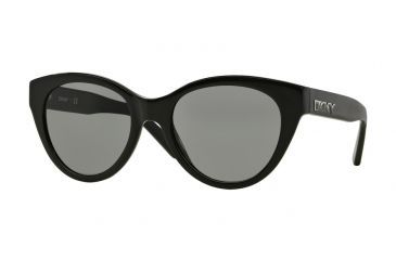 Image of DKNY DY4135 Sunglasses 368887-53 - Black Frame, Grey Solid Lenses