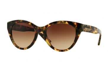 Image of DKNY DY4135 Sunglasses 368913-53 - Vintage Tortoise Frame, Dark Brown Gradient Lenses
