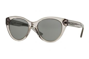 Image of DKNY DY4135 Sunglasses 369187-53 - Grey Transparent Frame, Grey Solid Lenses