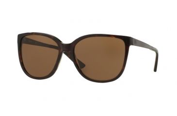 Image of DKNY DY4137 Sunglasses 369573-58 - Dark Tortoise/satin Gunmetal Frame, Brown Solid Lenses