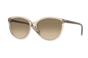 Image of DKNY DY4138 Sunglasses 36976G-57 - Beige Crystal/satin Tobacco Frame, Light Brown Gradient Lenses