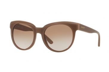 Image of DKNY DY4143 Sunglasses 372313-53 - Tonal Nude Frame, Brown Gradient Lenses