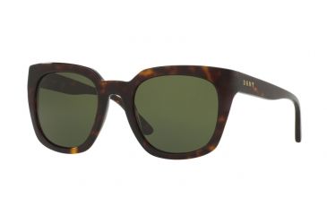 Image of DKNY DY4144 Sunglasses 370271-52 - Dark Tortoise Frame, Green Solid Lenses