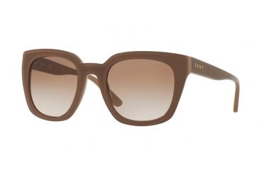 Image of DKNY DY4144 Sunglasses 372313-52 - Tonal Nude Frame, Brown Gradient Lenses
