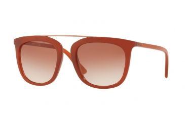 Image of DKNY DY4146 Sunglasses 373213-53 - Red Transparent Frame, Amber Gradient Lenses