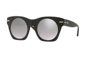 Image of DKNY DY4148 Sunglasses 37116V-48 - Matte Black Frame, Grey Gradient Flash Mirror Lenses