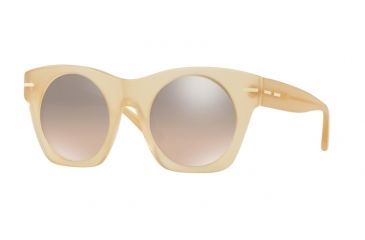 Image of DKNY DY4148 Sunglasses 37308Z-48 - Matte Light Beige Frame, Brown Gradient Flash Mirror Lenses