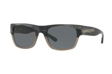 Image of DKNY DY4150 Sunglasses 374887-54 - Matte Black Grey Horn Frame, Grey Solid Lenses