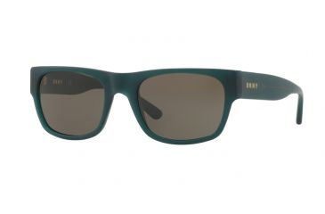Image of DKNY DY4150 Sunglasses 375073-54 - Matte Dark Teal Frame, Smoke Solid Lenses