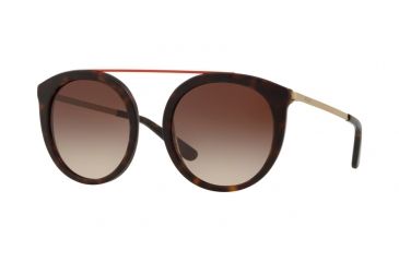 Image of DKNY DY4154 Sunglasses 377413-52 - Matte Dark Tortoise Frame, Brown Gradient Lenses