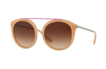 Image of DKNY DY4154 Sunglasses 377571-52 - Matte Nude Frame, Brown Gradient Lenses
