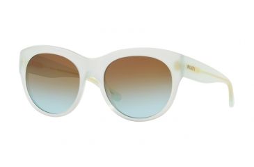 Image of DKNY DY4157 Sunglasses 37715D-55 - Milky Mint Frame, Brown/Green Gradient Lenses