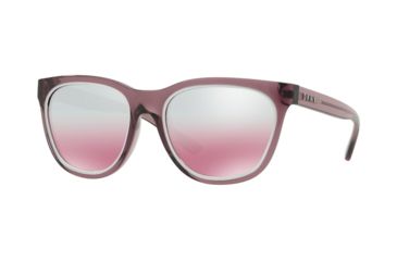 Image of DKNY DY4159 Sunglasses 37857E-54 - Shiny Transparent Mauve Frame, Pink Gradient Flash Lenses