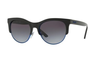 Image of DKNY DY4160 Sunglasses 36888G-56 - Shiny Black Frame, Gray Gradient Lenses