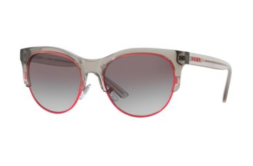 Image of DKNY DY4160 Sunglasses 369111-56 - Transparent Light Gray Frame, Gray Gradient Lenses