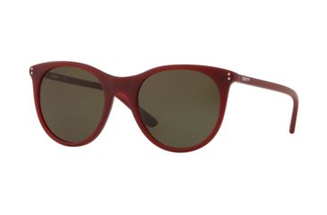 Image of DKNY DY4162 Sunglasses 369282-52 - Bordeaux Frame, Dark Green Lenses