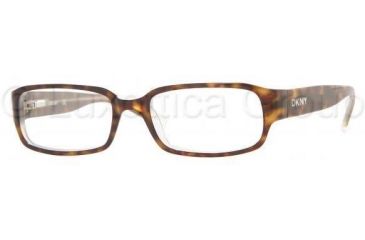 Image of DKNY DY4562 Eyeglasses Styles - Top Havana On Ice Frame w/Non-Rx 51 mm Diameter Lenses, 3020-5117