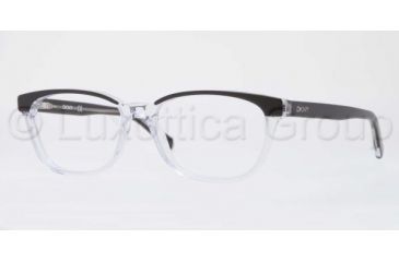 Image of DKNY DY4636 Progressive Prescription Eyeglasses 3131-5116 - Black Top On Trasparent Frame