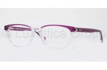 Image of DKNY DY4636 Progressive Prescription Eyeglasses 3598-5116 - Top Cyclamen on Transparent Frame, Demo Lens Lenses