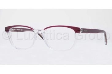 Image of DKNY DY4636 Progressive Prescription Eyeglasses 3599-5116 - Top Violet On Transparent Frame, Demo Lens Lenses