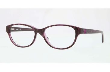 Image of DKNY DY4642 Progressive Prescription Eyeglasses 3616-51 - Top Leopard On Violet Tr Frame, Demo Lens Lenses