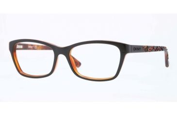 Image of DKNY DY4649 Single Vision Prescription Eyeglasses 3639-53 - Top Black On Havana Tr Frame