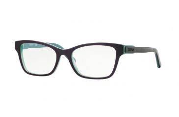 Image of DKNY DY4650 Eyeglass Frames 3638-51 - Top Violet On Aqua Green Frame