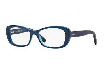 Image of DKNY DY4654 Progressive Prescription Eyeglasses 3646-51 - Blue/transparent Blue Frame