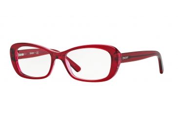 Image of DKNY DY4654 Progressive Prescription Eyeglasses 3647-51 - Cherry/transparent Cherry Frame