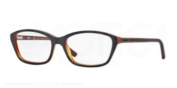 Image of DKNY DY4658 Eyeglass Frames 3639-52 - Top Black On Havana Tr Frame