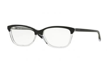 Image of DKNY DY4662 Bifocal Prescription Eyeglasses 3670-54 - Top Black On Transparent Frame