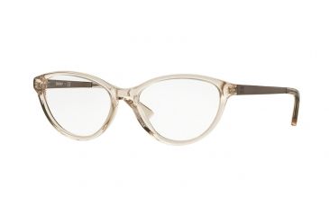 Image of DKNY DY4671 Eyeglass Frames 3697-50 - Beige Crystal/satin Tobacco Frame