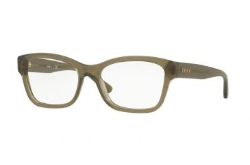 Image of DKNY DY4689 Progressive Prescription Eyeglasses 3767-52 - Olive Transparent Frame, Demo Lenses Lenses