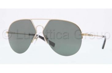 Image of DKNY DY5075 Sunglasses 118971-5912 - Gold Black Frame, Green Lenses