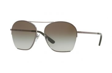 Image of DKNY DY5086 Sunglasses 12518E-57 - Matte Gunmetal Frame, Green Gradient Lenses