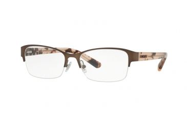Image of DKNY DY5651 Eyeglass Frames 1237-53 - Matte Brown/pink Tortoise Frame