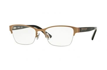 Image of DKNY DY5653 Single Vision Prescription Eyeglasses 1228-51 - Satin Rose Gold/black Frame
